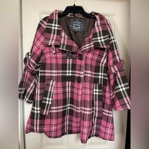 Last Kiss Plaid Coat/Jacket. Size XL.
